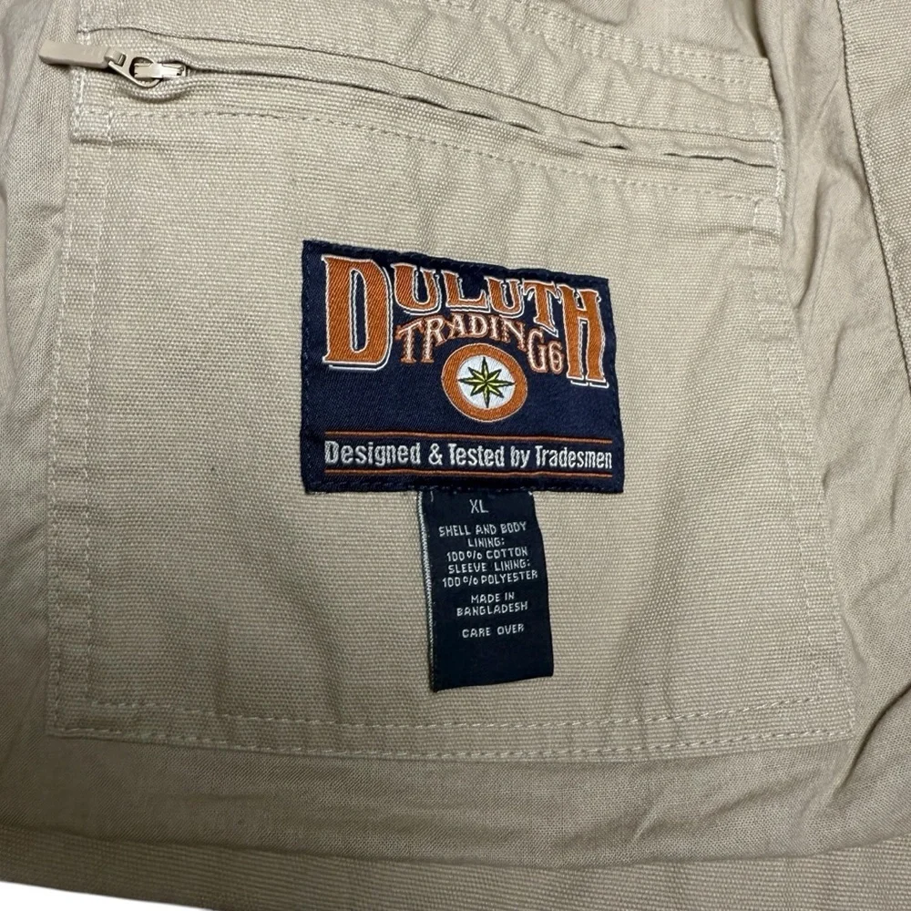 Duluth Trading Mens Fire Hose Presentation Jacket XL Khaki Blazer Tradesman Hunt